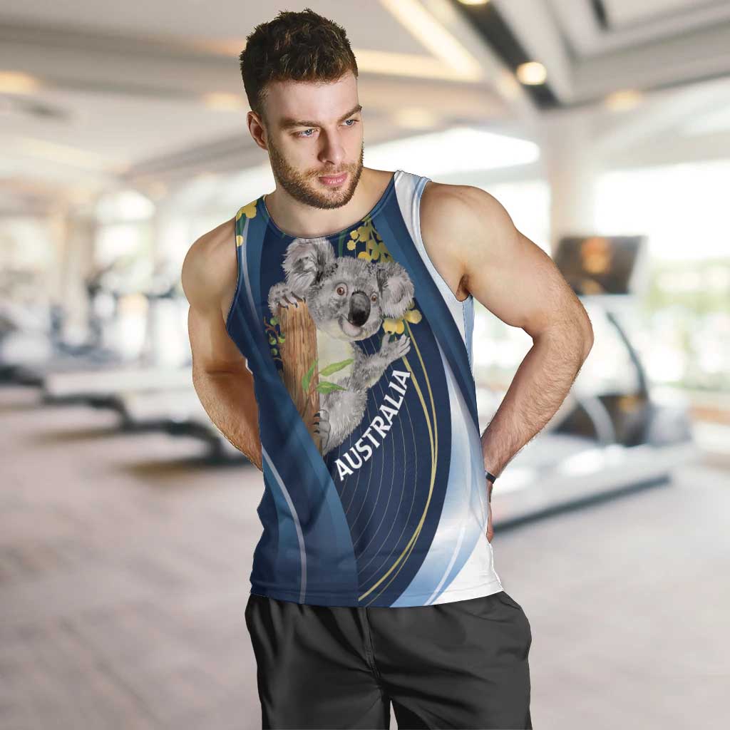 Australia Day Men Tank Top Koala Blue Modern Vibe - Vibe Hoodie Shop