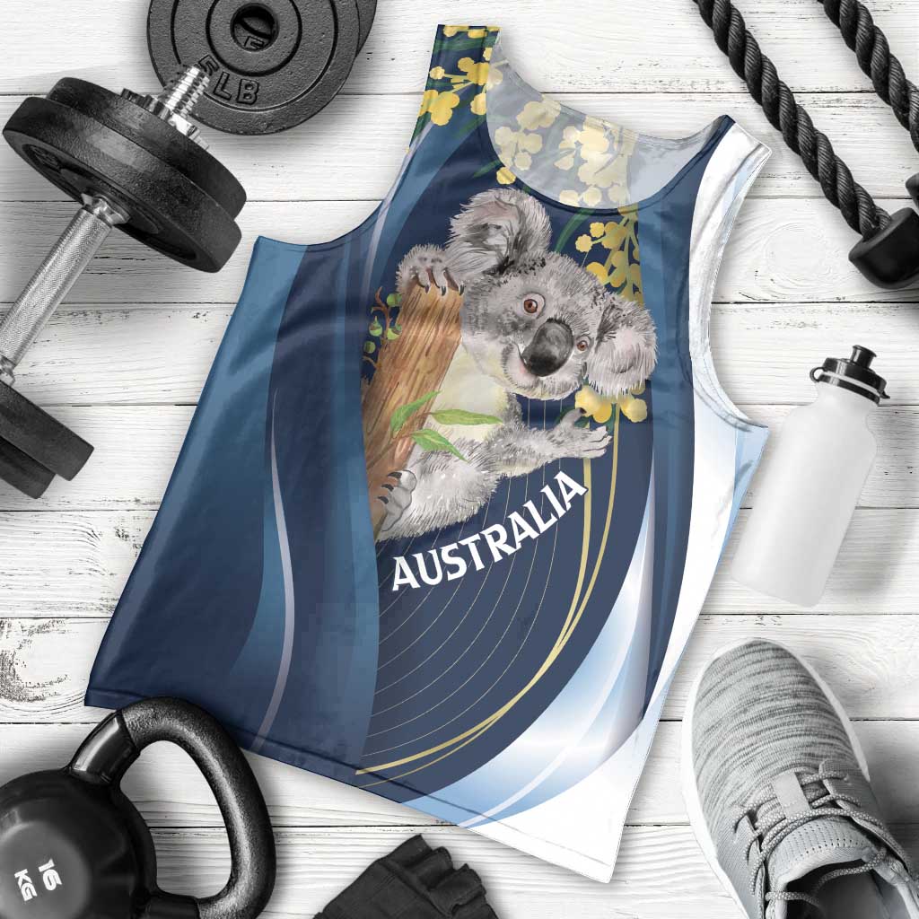 Australia Day Men Tank Top Koala Blue Modern Vibe - Vibe Hoodie Shop