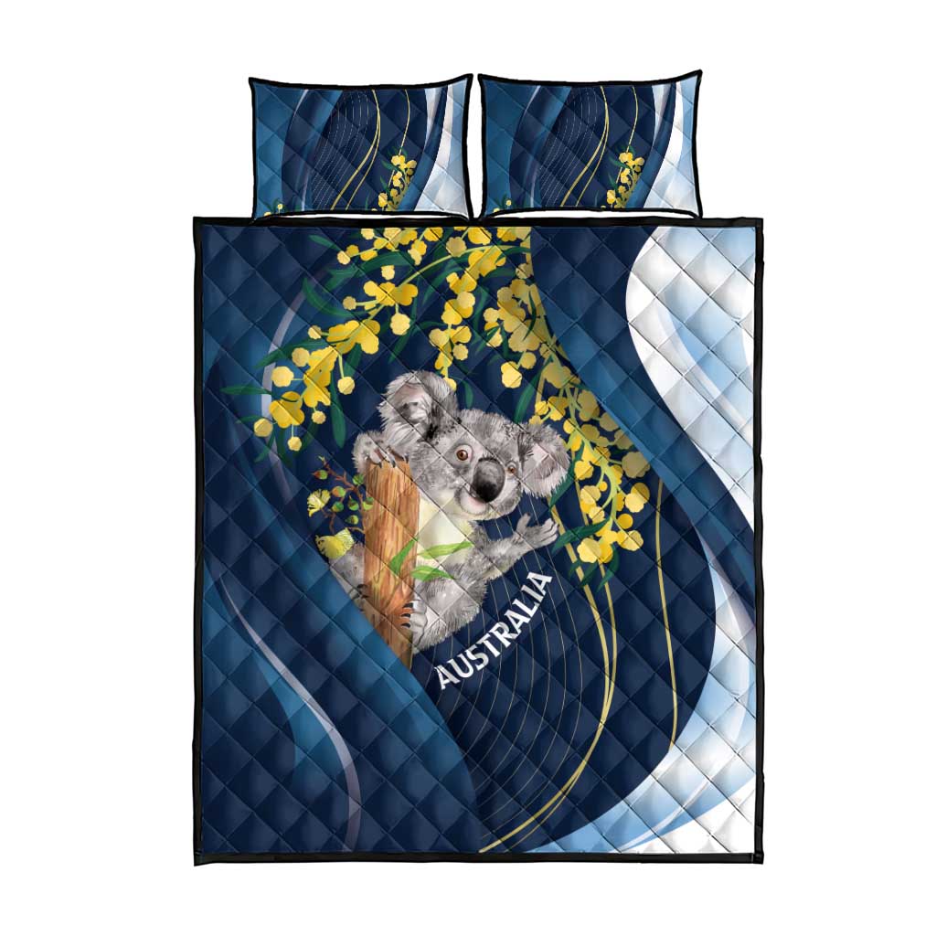 Australia Day Quilt Bed Set Koala Blue Modern Vibe - Vibe Hoodie Shop