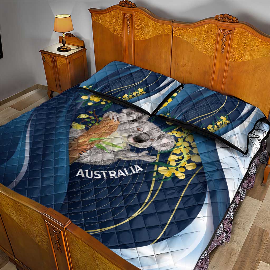 Australia Day Quilt Bed Set Koala Blue Modern Vibe - Vibe Hoodie Shop