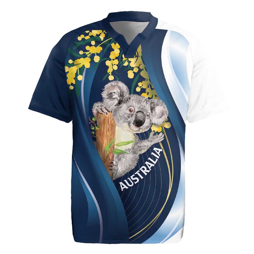 Australia Day Rugby Jersey Koala Blue Modern Vibe