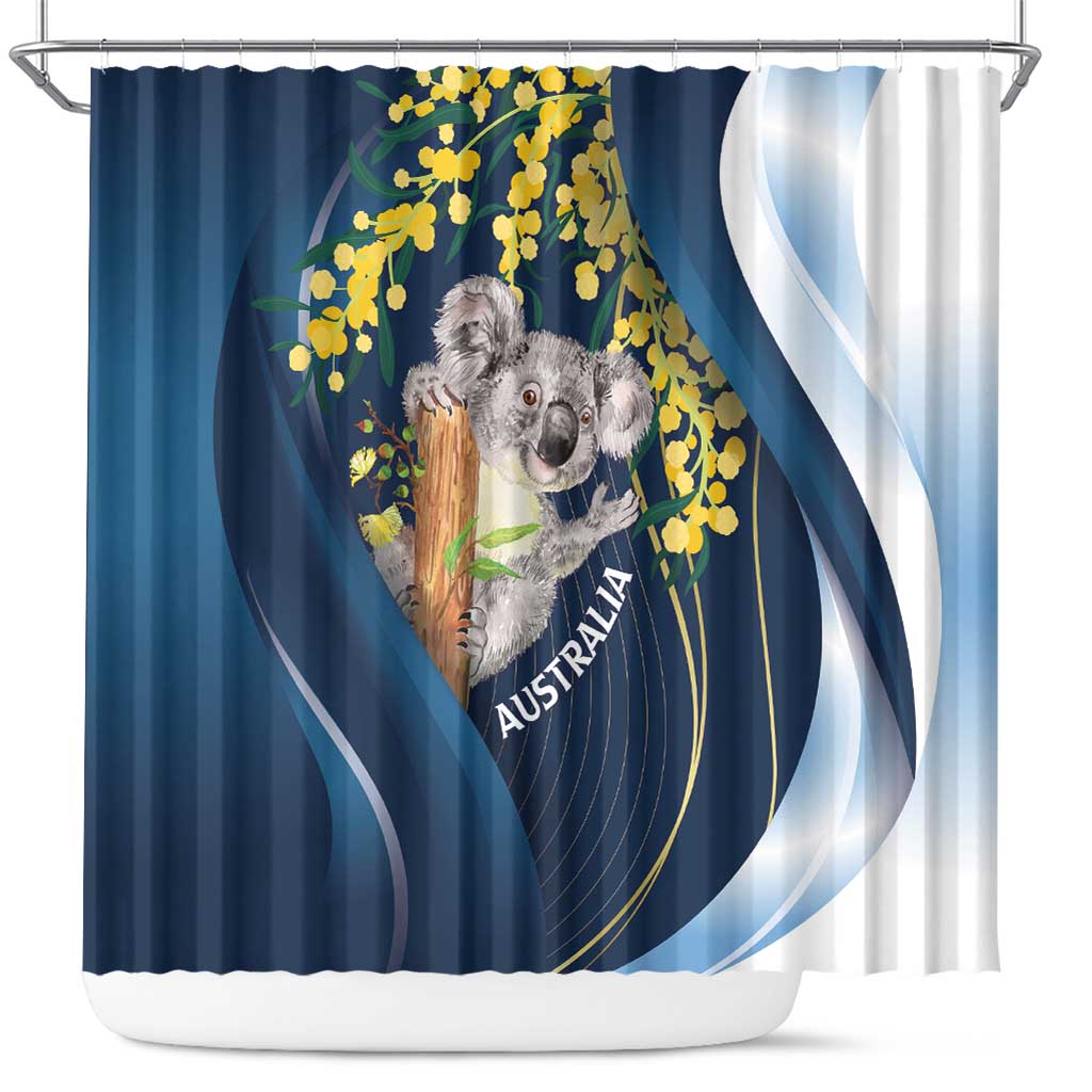 Australia Day Shower Curtain Koala Blue Modern Vibe