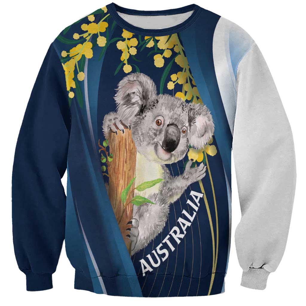 Australia Day Sweatshirt Koala Blue Modern Vibe - Vibe Hoodie Shop