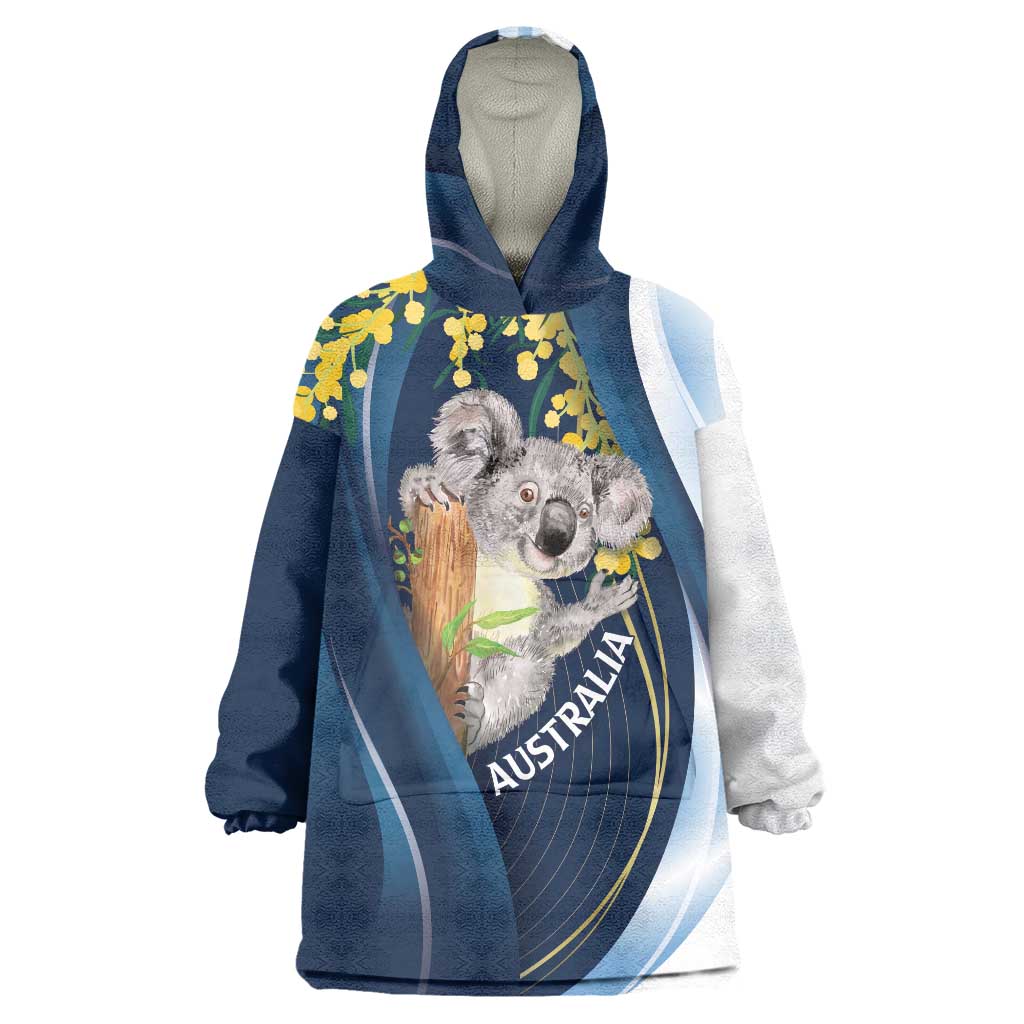 Australia Day Wearable Blanket Hoodie Koala Blue Modern Vibe - Vibe Hoodie Shop