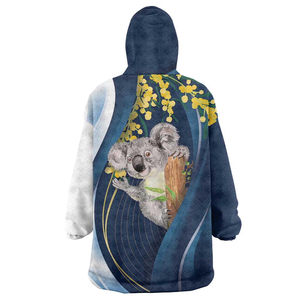 Australia Day Wearable Blanket Hoodie Koala Blue Modern Vibe - Vibe Hoodie Shop