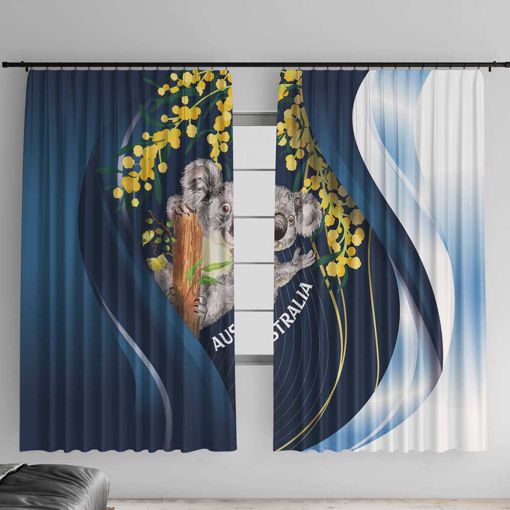 Australia Day Window Curtain Koala Blue Modern Vibe