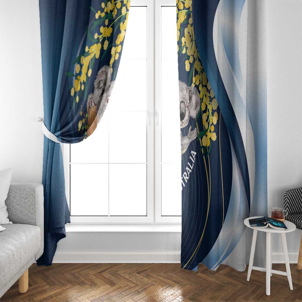 Australia Day Window Curtain Koala Blue Modern Vibe