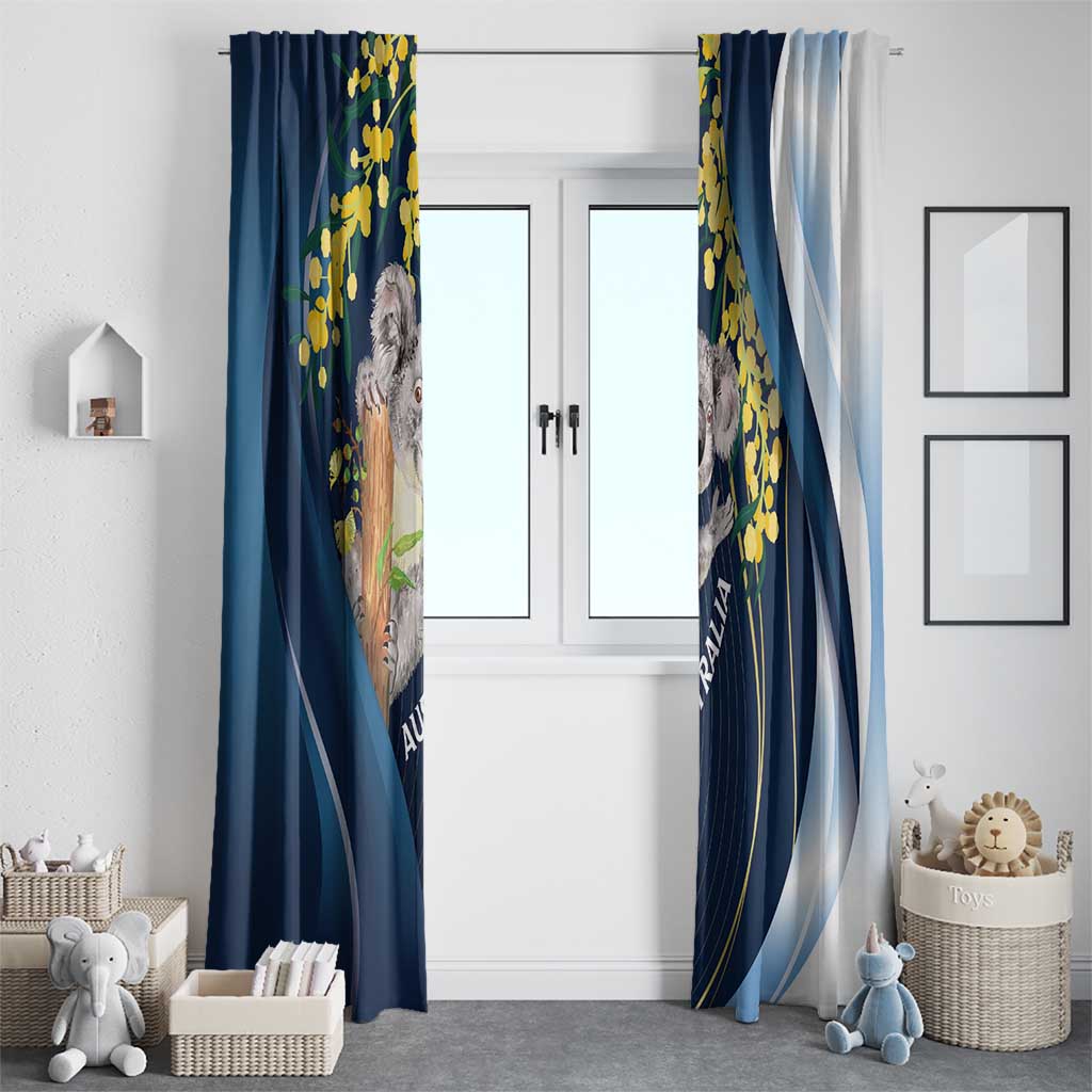 Australia Day Window Curtain Koala Blue Modern Vibe