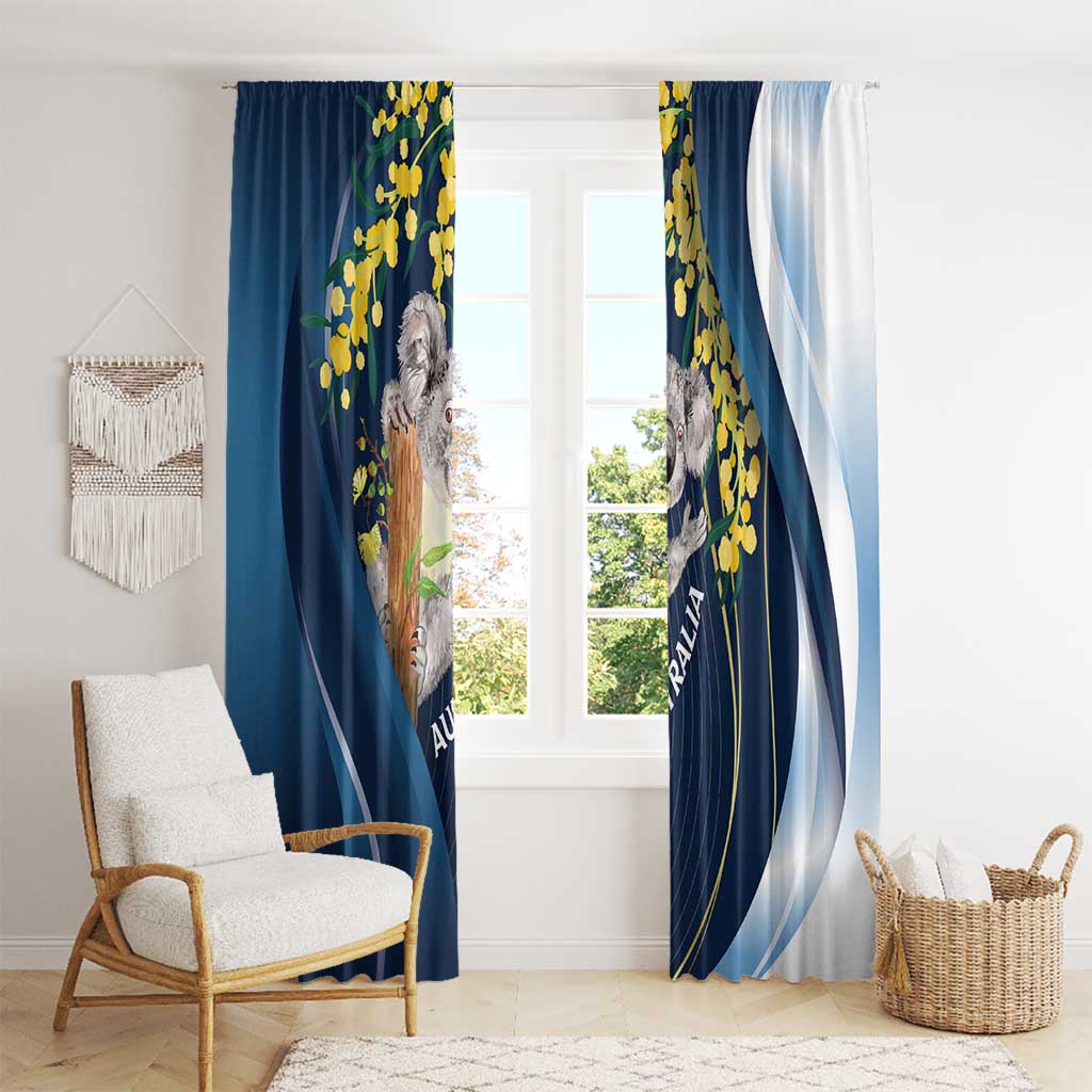 Australia Day Window Curtain Koala Blue Modern Vibe