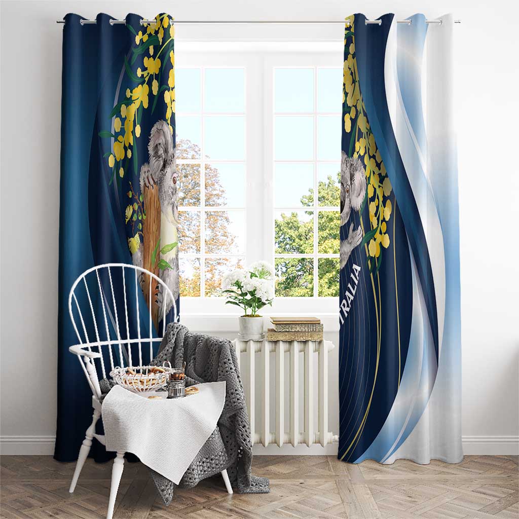 Australia Day Window Curtain Koala Blue Modern Vibe