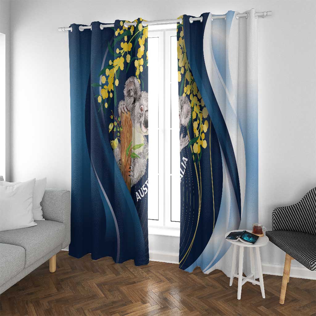 Australia Day Window Curtain Koala Blue Modern Vibe