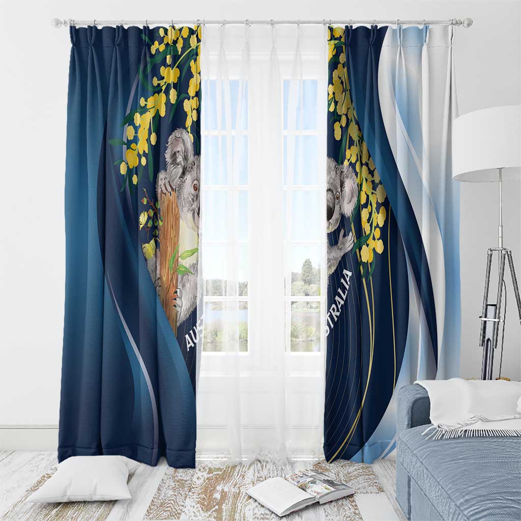 Australia Day Window Curtain Koala Blue Modern Vibe