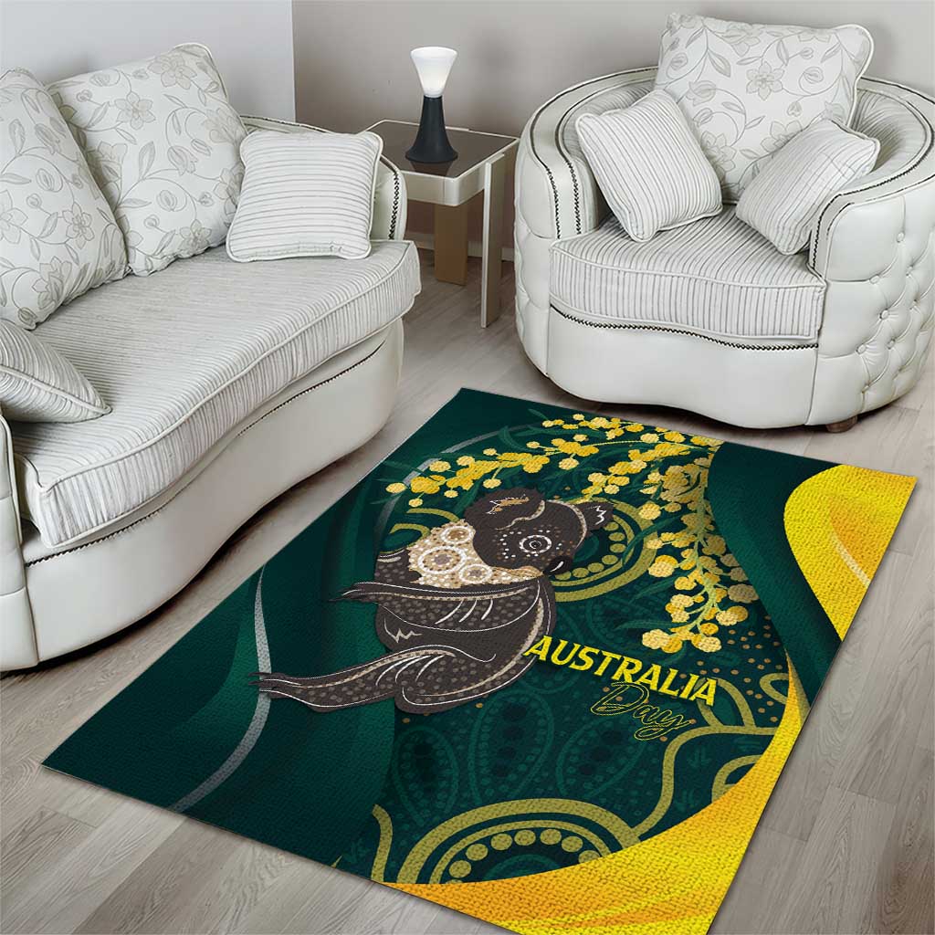 Australia Day Area Rug Koala Aboriginal Art - Vibe Hoodie Shop