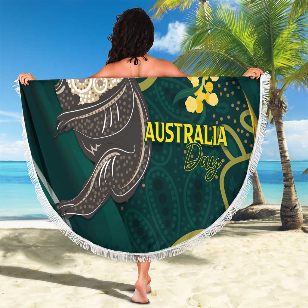 Australia Day Beach Blanket Koala Aboriginal Art