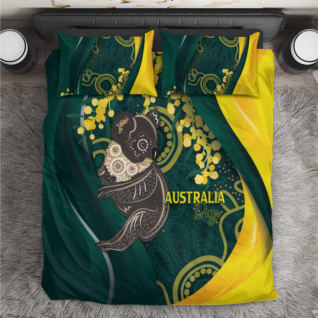 Australia Day Bedding Set Koala Aboriginal Art - Vibe Hoodie Shop