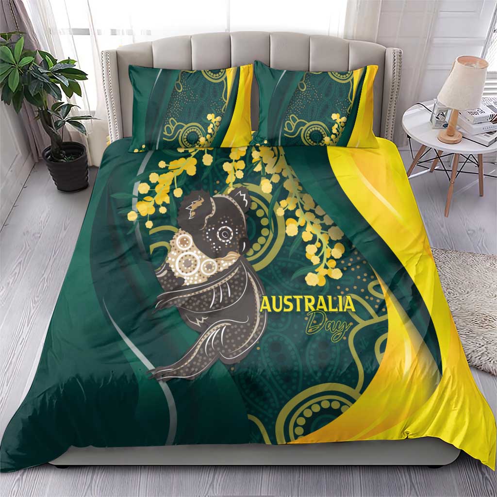 Australia Day Bedding Set Koala Aboriginal Art - Vibe Hoodie Shop