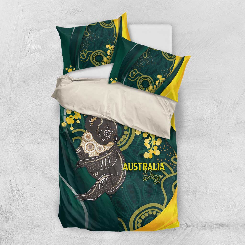 Australia Day Bedding Set Koala Aboriginal Art - Vibe Hoodie Shop