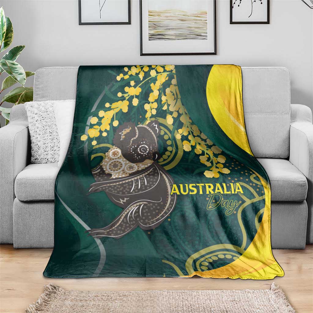 Australia Day Blanket Koala Aboriginal Art - Vibe Hoodie Shop