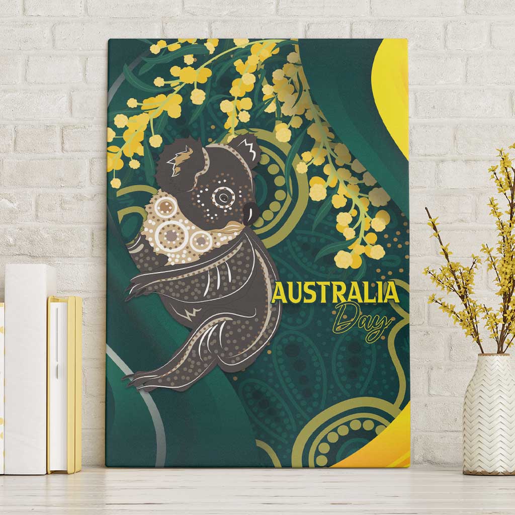 Australia Day Canvas Wall Art Koala Aboriginal Art