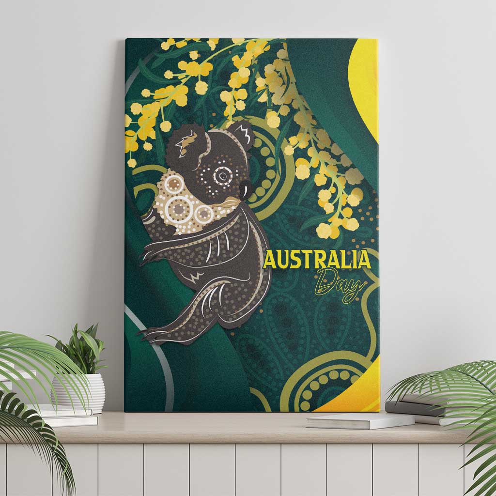 Australia Day Canvas Wall Art Koala Aboriginal Art