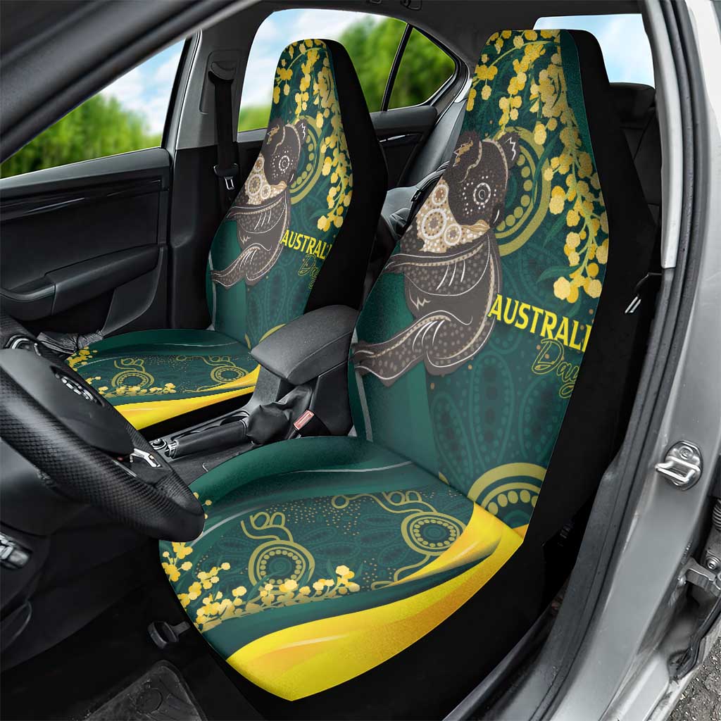 Australia Day Car Seat Cover Koala Aboriginal Art - Vibe Hoodie Shop