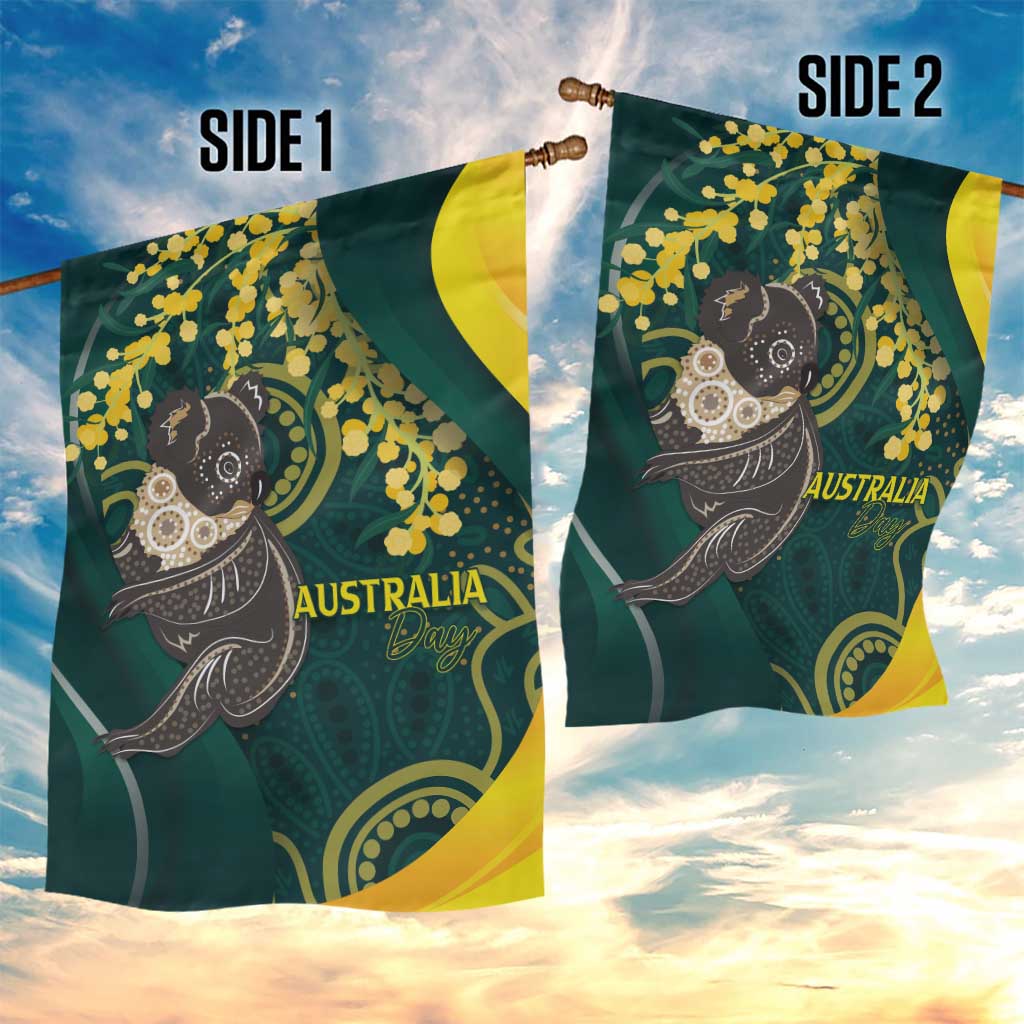 Australia Day Garden Flag Koala Aboriginal Art - Vibe Hoodie Shop