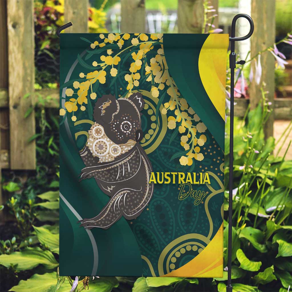 Australia Day Garden Flag Koala Aboriginal Art - Vibe Hoodie Shop