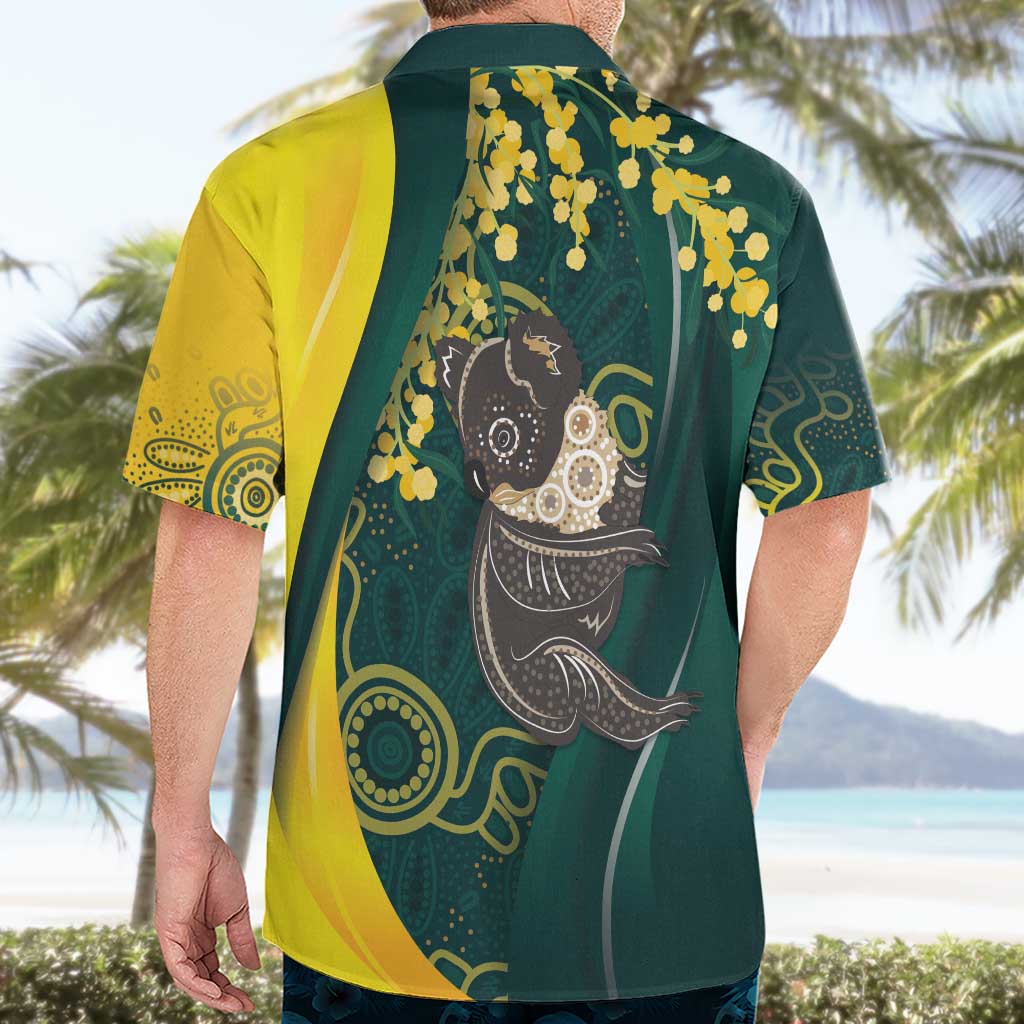 Australia Day Hawaiian Shirt Koala Aboriginal Art - Vibe Hoodie Shop