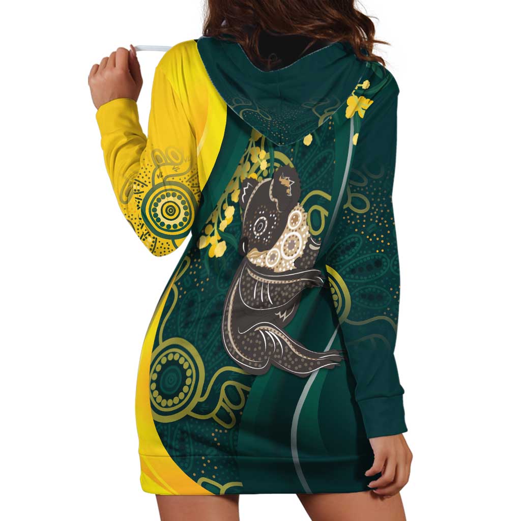 Australia Day Hoodie Dress Koala Aboriginal Art - Vibe Hoodie Shop