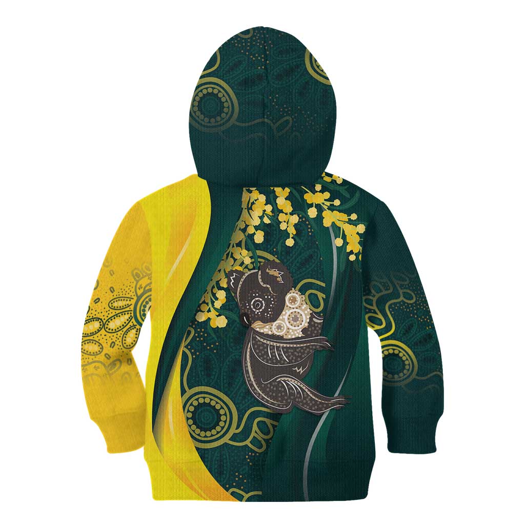 Australia Day Kid Hoodie Koala Aboriginal Art - Vibe Hoodie Shop