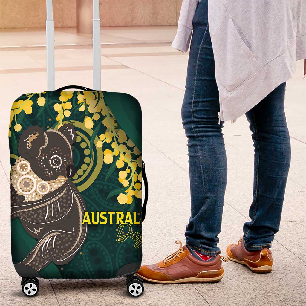 Australia Day Luggage Cover Koala Aboriginal Art - Vibe Hoodie Shop