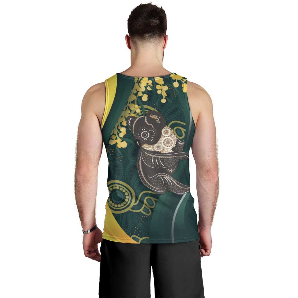 Australia Day Men Tank Top Koala Aboriginal Art - Vibe Hoodie Shop