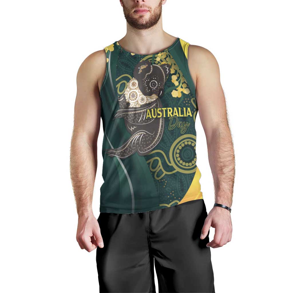 Australia Day Men Tank Top Koala Aboriginal Art - Vibe Hoodie Shop