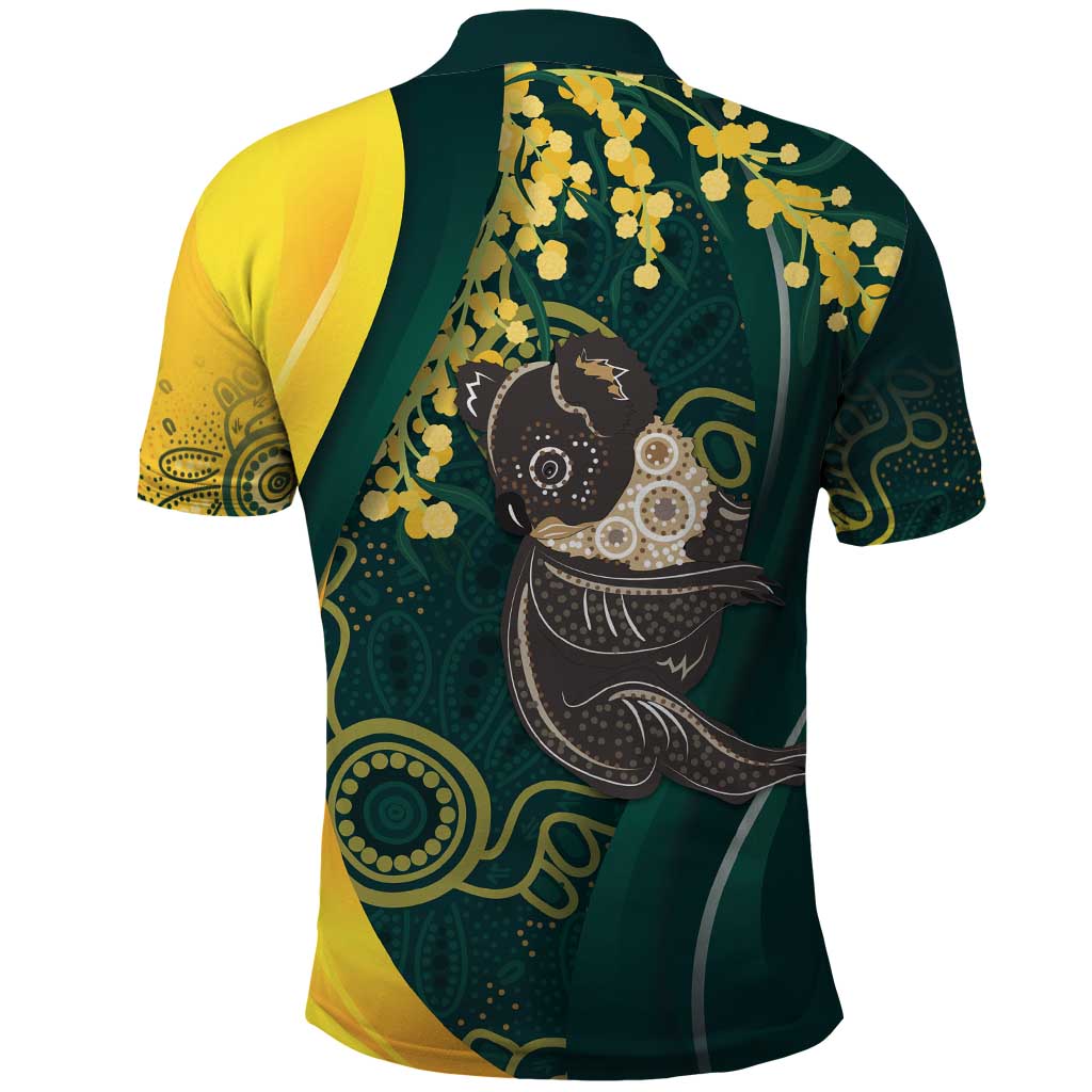 Australia Day Polo Shirt Koala Aboriginal Art - Vibe Hoodie Shop