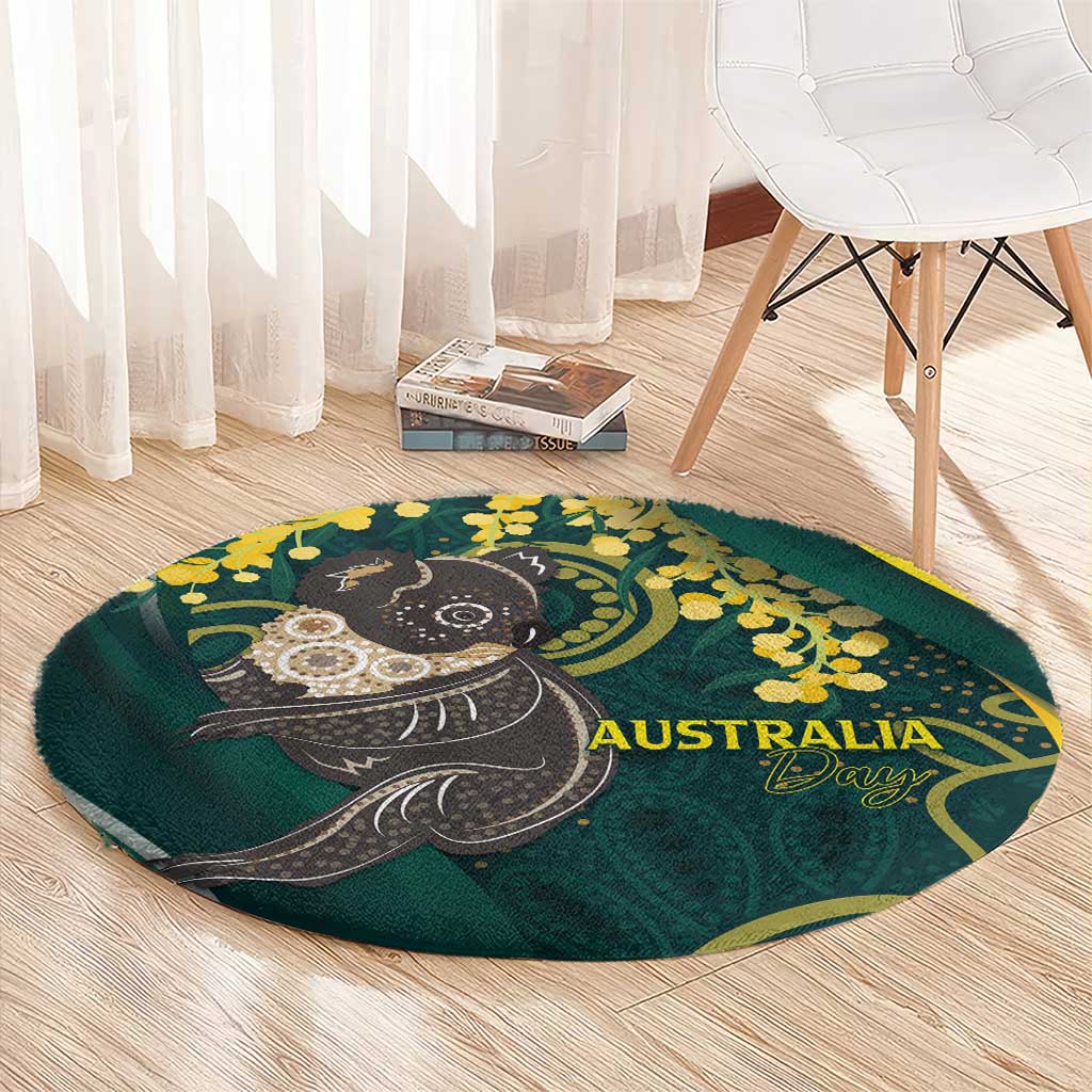 Australia Day Round Carpet Koala Aboriginal Art