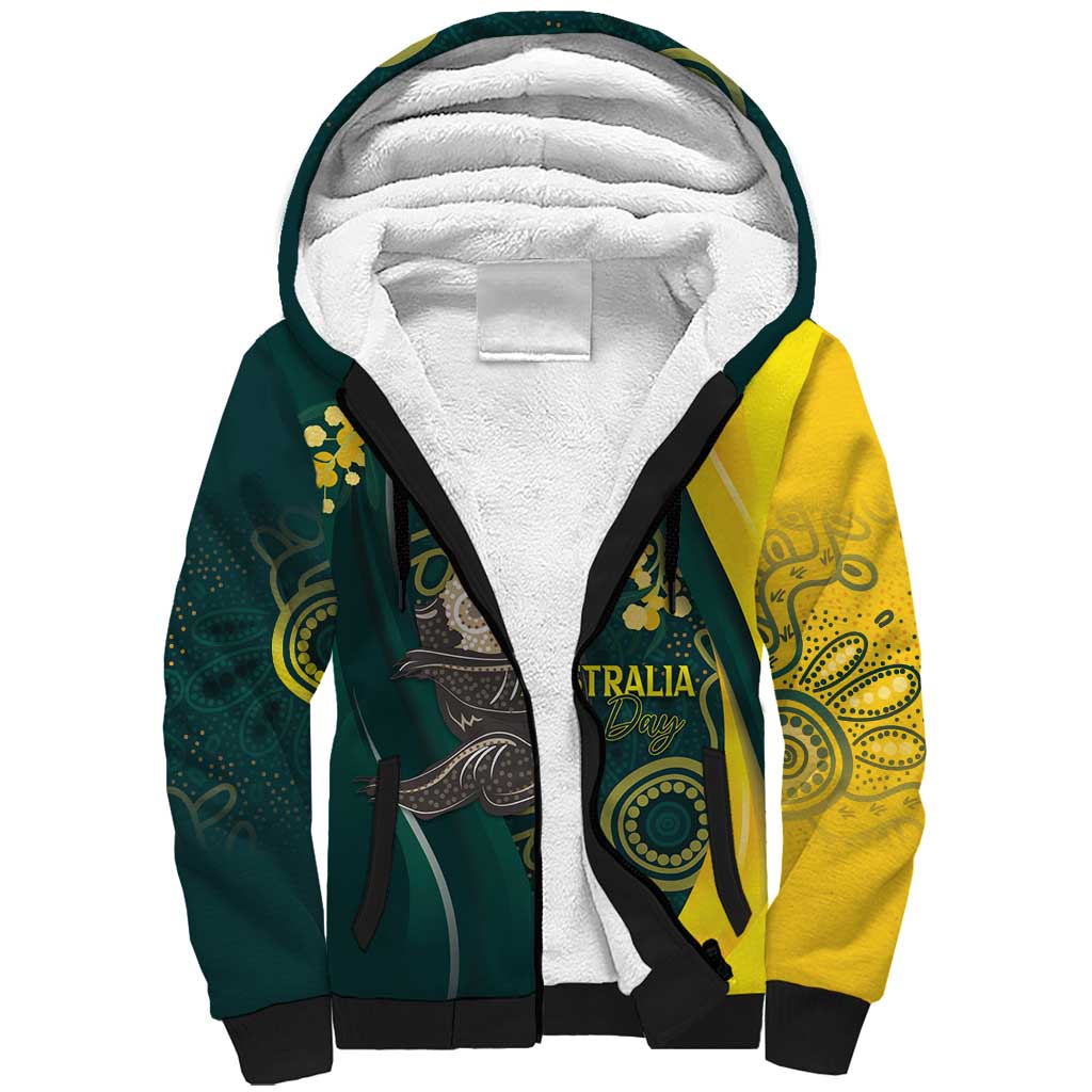 Australia Day Sherpa Hoodie Koala Aboriginal Art - Vibe Hoodie Shop