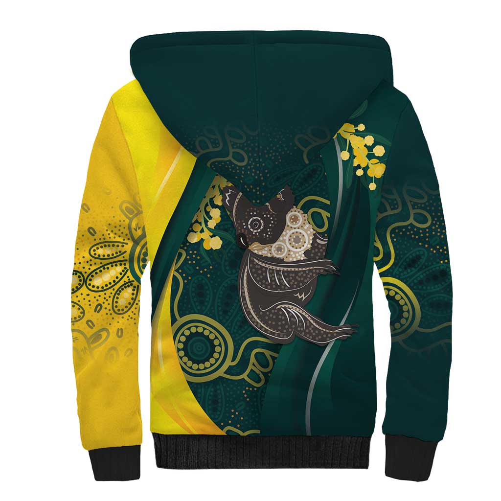 Australia Day Sherpa Hoodie Koala Aboriginal Art - Vibe Hoodie Shop