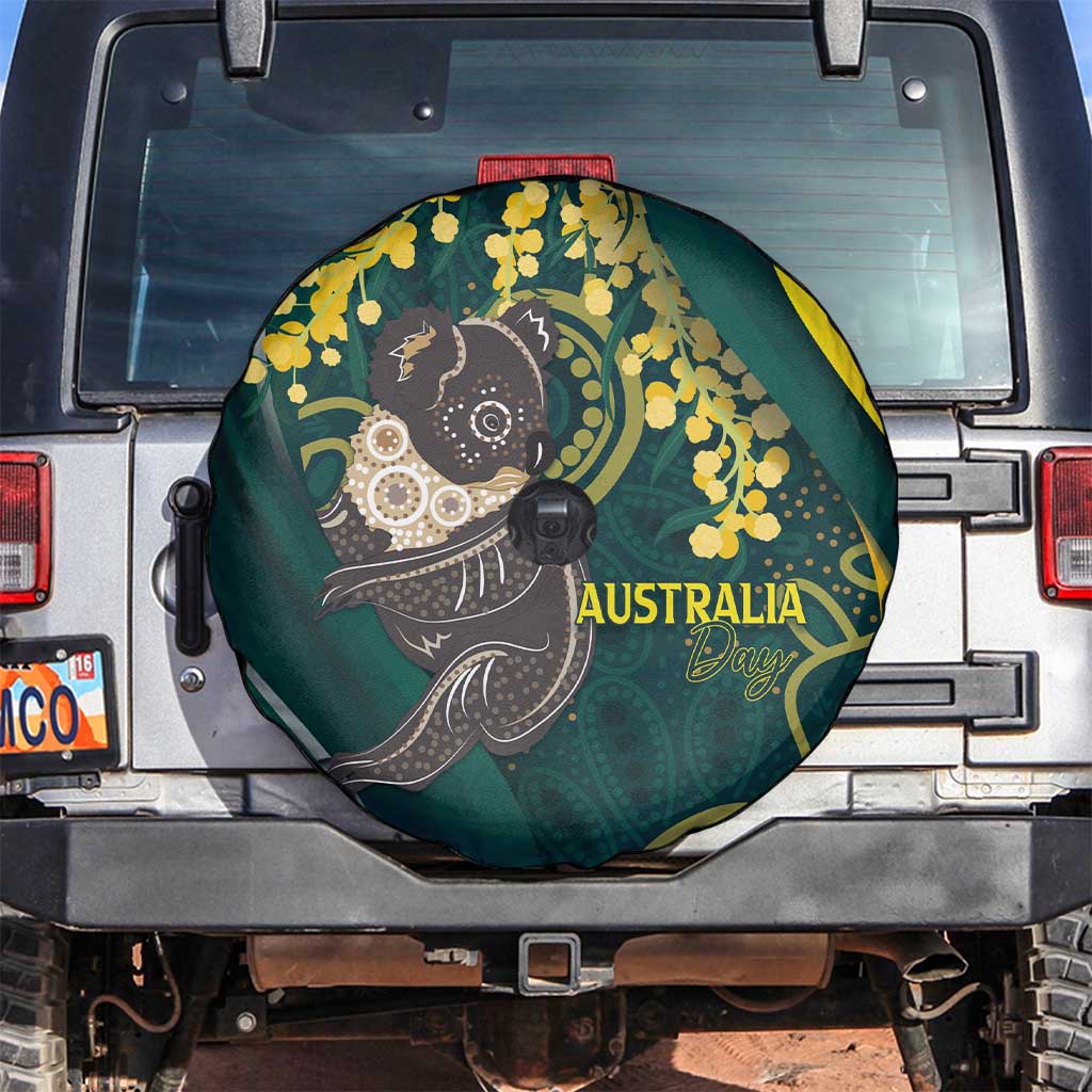 Australia Day Spare Tire Cover Koala Aboriginal Art - Vibe Hoodie Shop