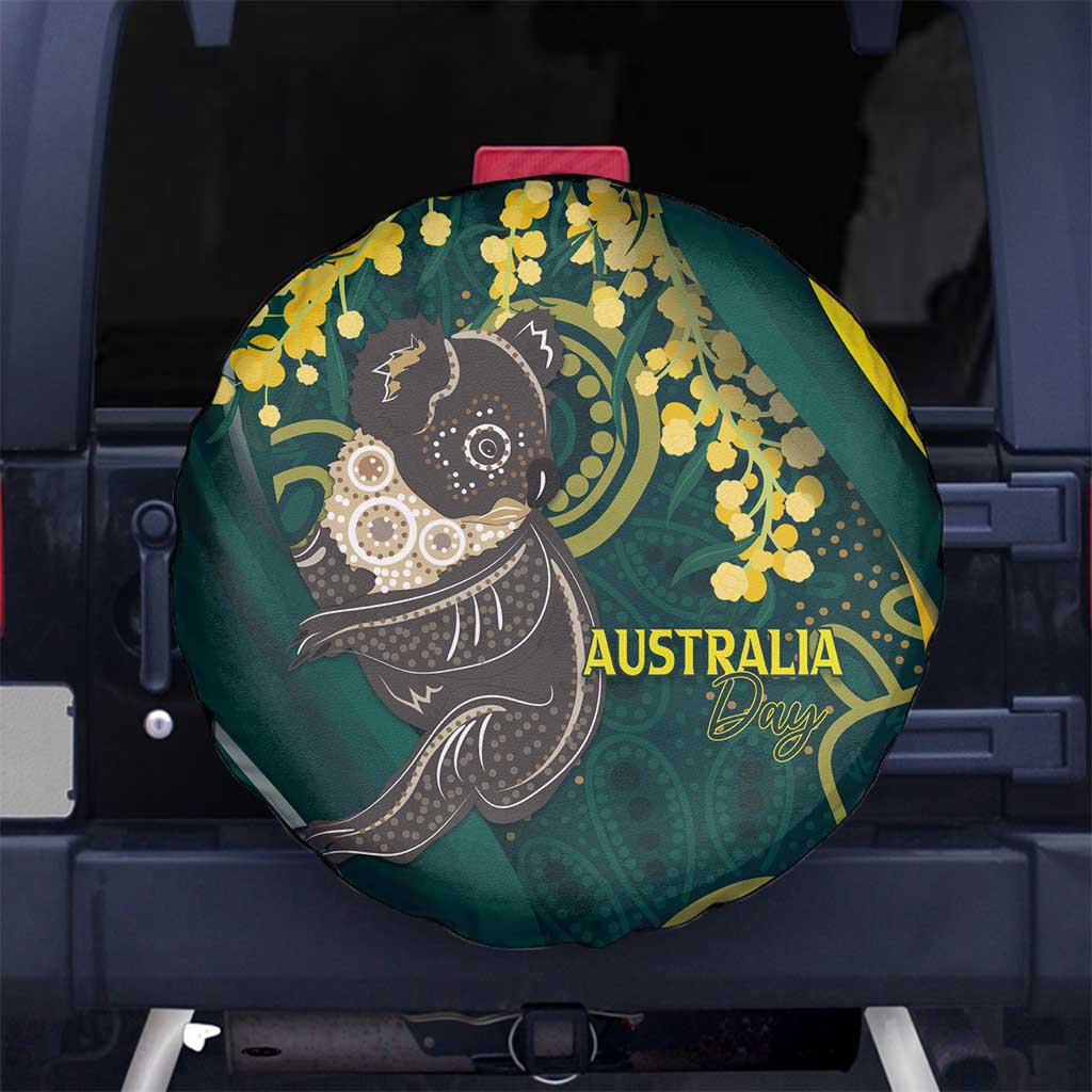 Australia Day Spare Tire Cover Koala Aboriginal Art - Vibe Hoodie Shop