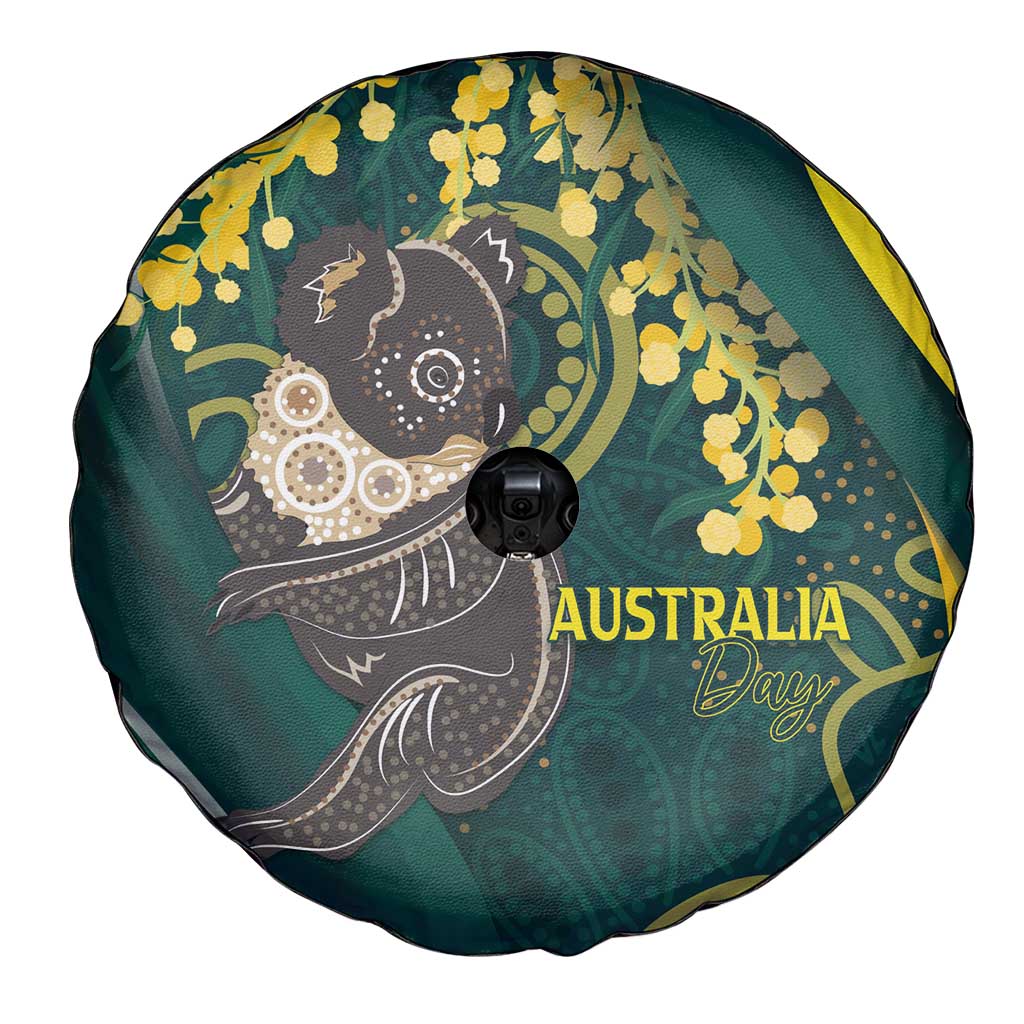 Australia Day Spare Tire Cover Koala Aboriginal Art - Vibe Hoodie Shop