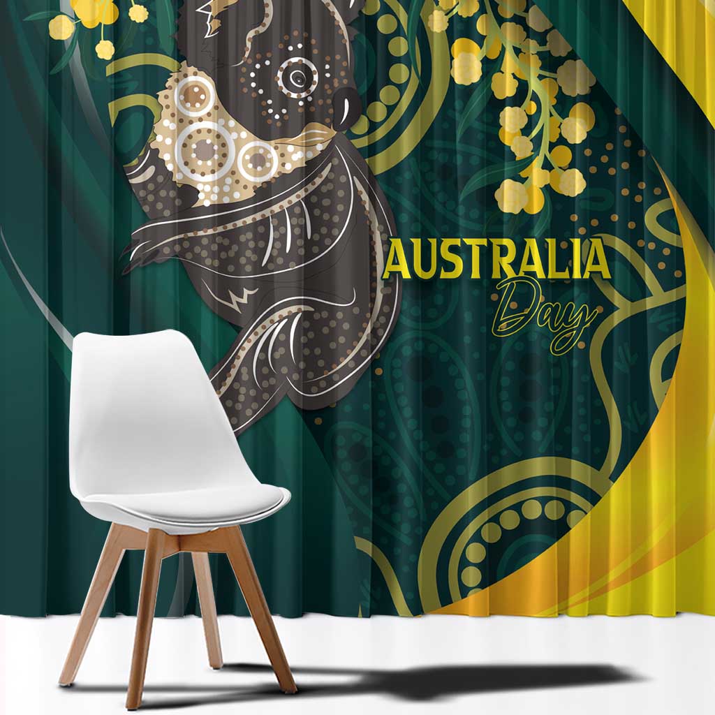 Australia Day Window Curtain Koala Aboriginal Art