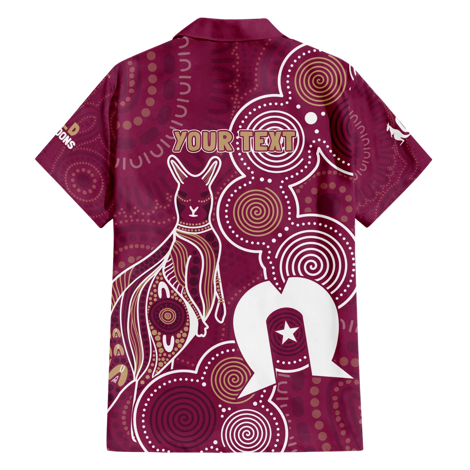 NAIDOC Week Hawaiian Shirt QLD Maroons Kangaroo - Vibe Hoodie Shop