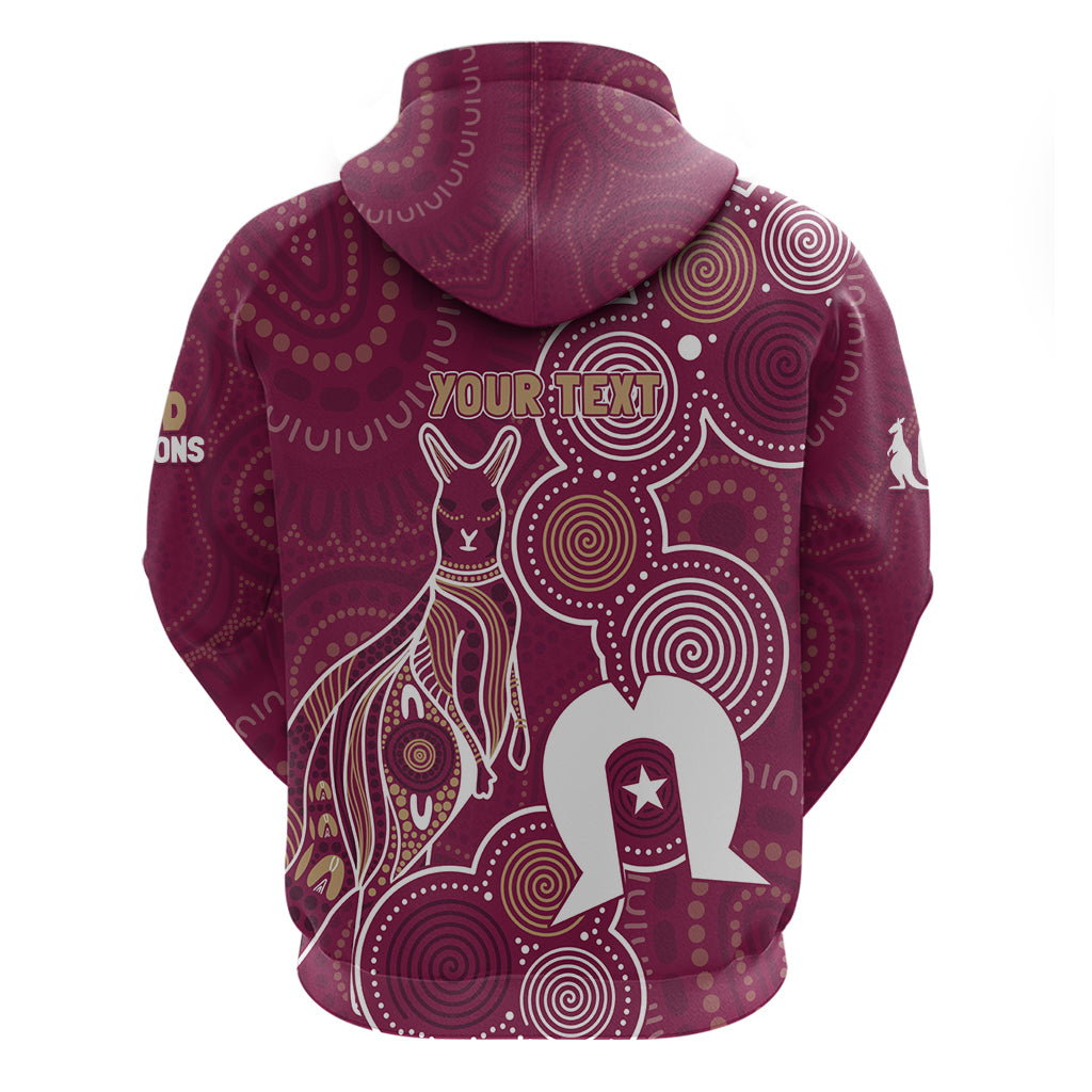 NAIDOC Week Hoodie QLD Maroons Kangaroo LT7 - Vibe Hoodie Shop
