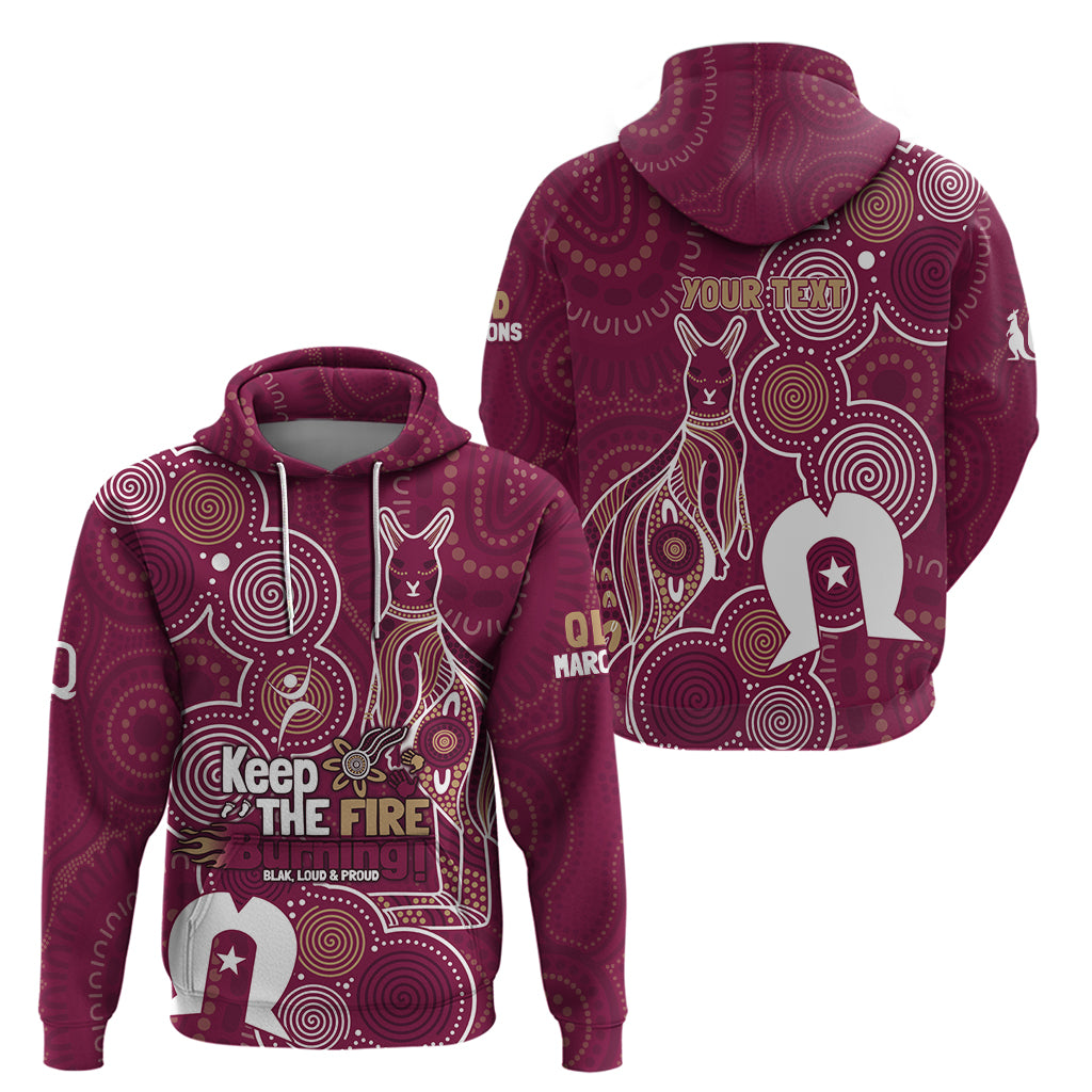 NAIDOC Week Hoodie QLD Maroons Kangaroo LT7 - Vibe Hoodie Shop