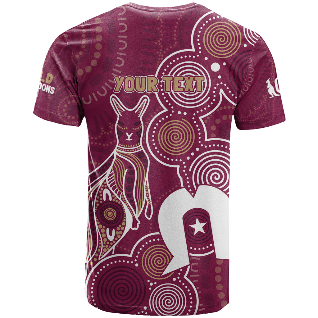 NAIDOC Week T Shirt QLD Maroons Kangaroo - Vibe Hoodie Shop