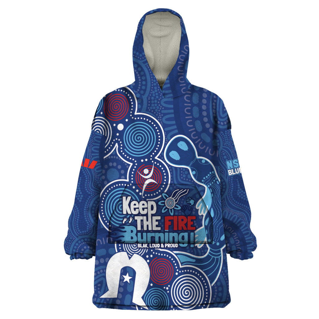 NAIDOC Week Wearable Blanket Hoodie NSW Blues Platypus - Vibe Hoodie Shop