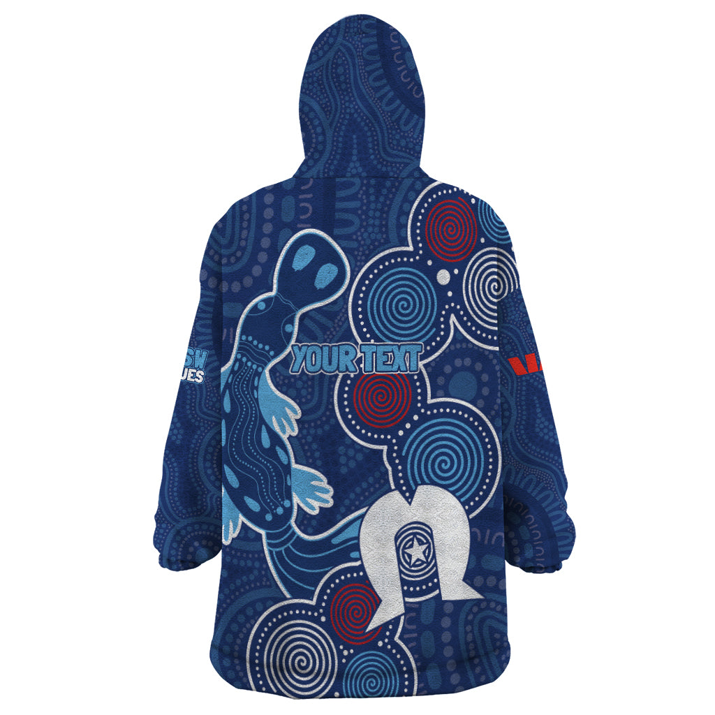 NAIDOC Week Wearable Blanket Hoodie NSW Blues Platypus - Vibe Hoodie Shop