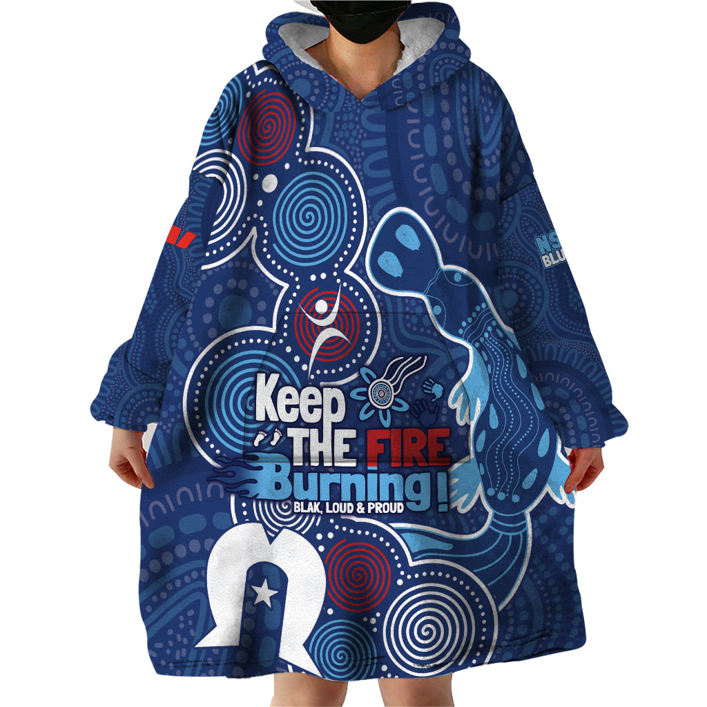 NAIDOC Week Wearable Blanket Hoodie NSW Blues Platypus - Vibe Hoodie Shop