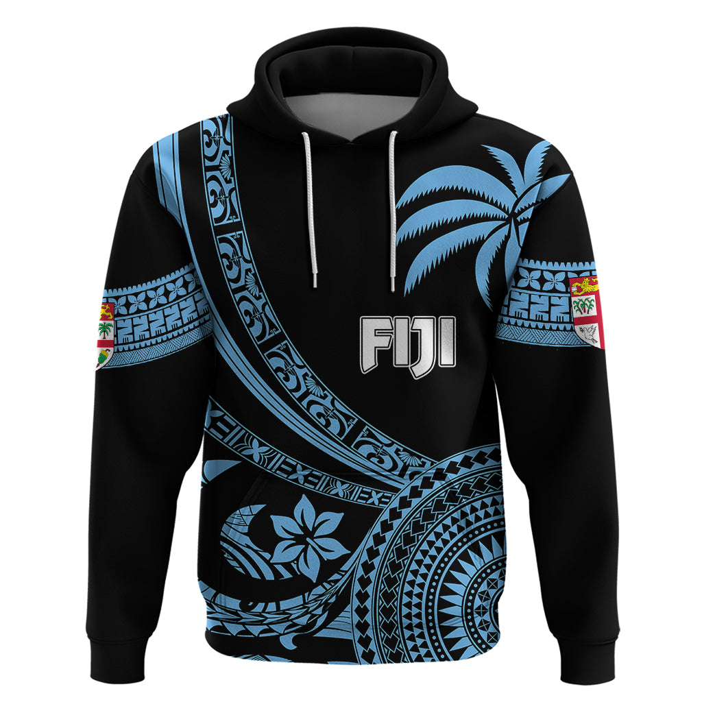 Personalised Fiji Rugby Hoodie Tapa Kaivity Curve Style LT7 - Vibe Hoodie Shop