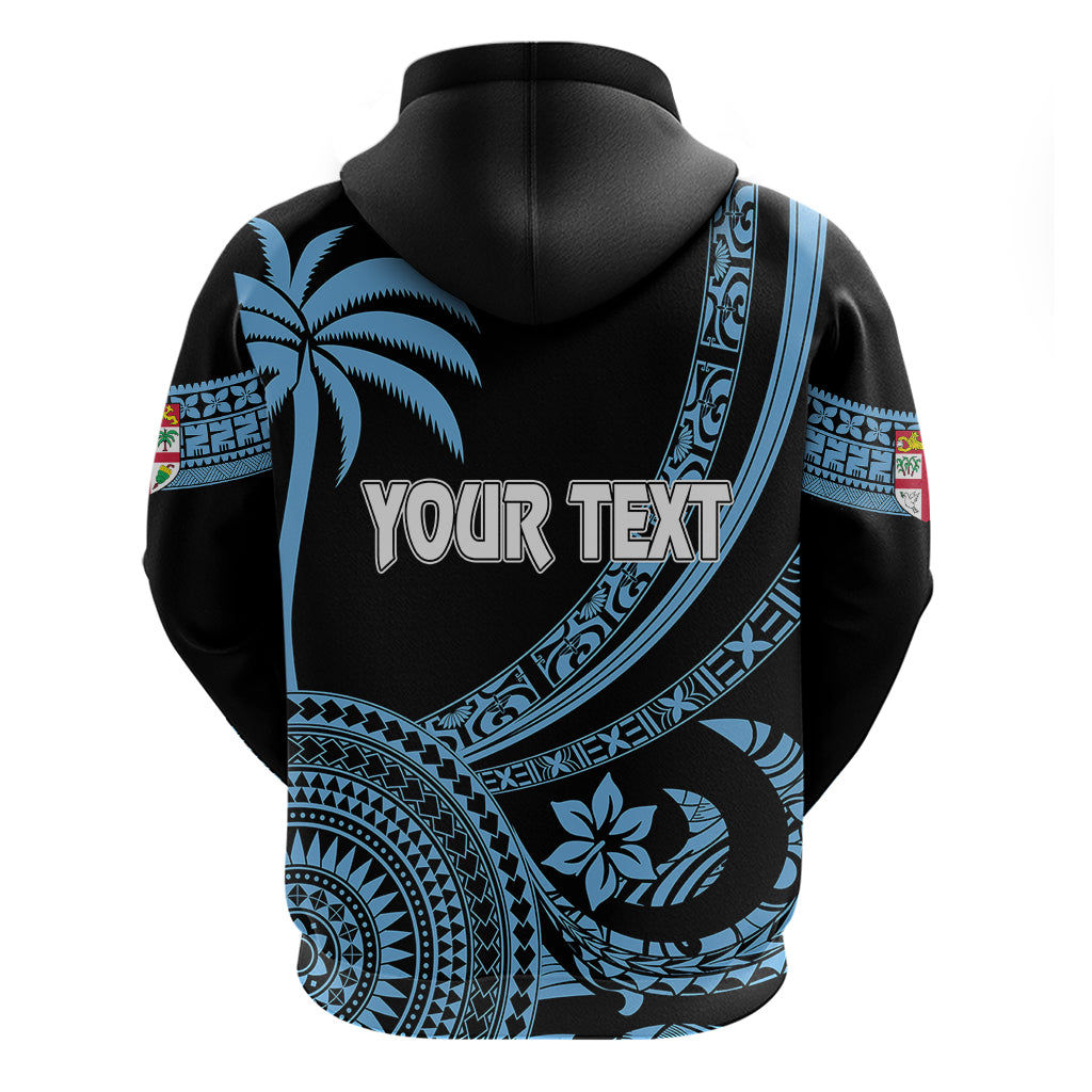 Personalised Fiji Rugby Hoodie Tapa Kaivity Curve Style LT7 - Vibe Hoodie Shop
